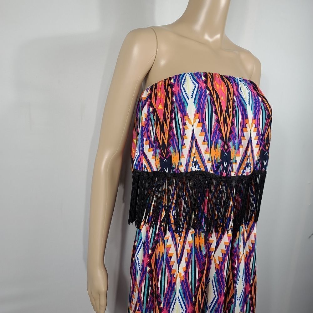 Justify Multi Color Fringed Maxi Dress - Picture 10 of 11